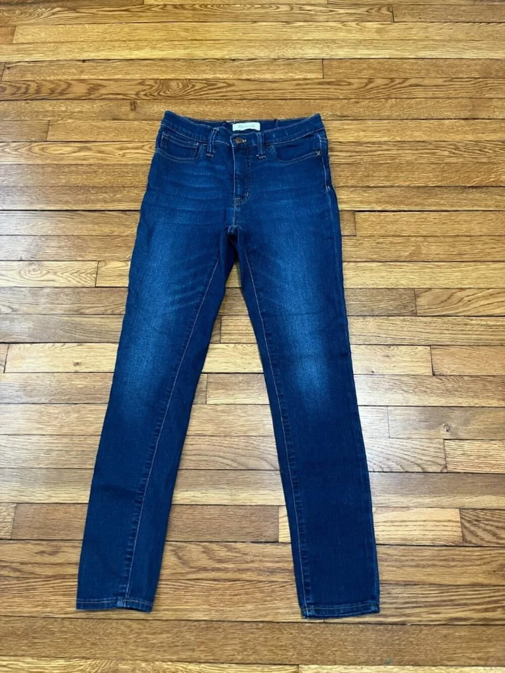 Madewell 9" Mid Rise Skinny Jeans Women's Size 27 Dark Wash Blue Denim - Picture 1 of 5